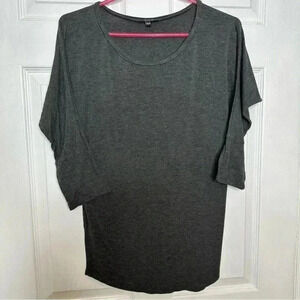 Eclipse Shirt 3/4 Dolman Sleeves  Grey Size Medium